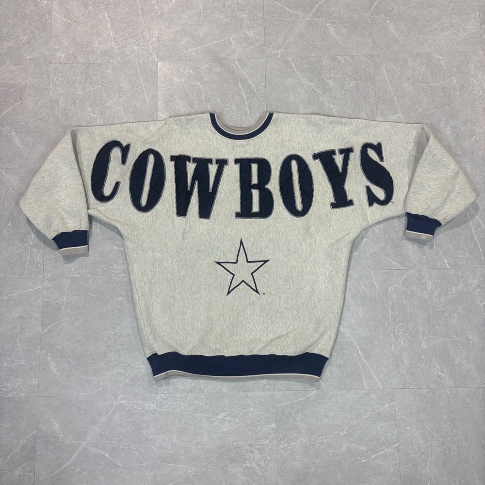 Vintage Legends Athletic Dallas Cowboys Sweatshirt Mens Large Made in USA Grey